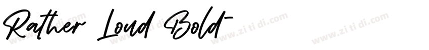 Rather Loud Bold字体转换